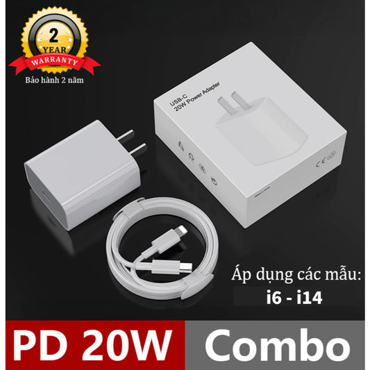 【Bộ sạc nhanh lP】Củ sạc nhanhPD30W/PD20W+Dây sạc nhanh 1m/1.5m/2m,Sạc nhanh nhiệt độ thấp Hàng chính hãng