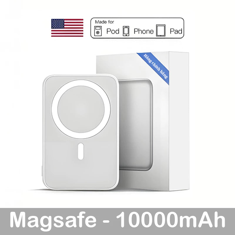 Pin sạc dự phòng không dây từ tính 5000mAh/10000mAh, lực hút mạnh sạc nhanh chuẩn PD không nóng máy，phụ kiện iphone
