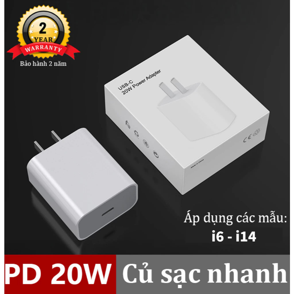 【Bộ sạc nhanh lP】Củ sạc nhanhPD30W/PD20W+Dây sạc nhanh 1m/1.5m/2m,Sạc nhanh nhiệt độ thấp Hàng chính hãng