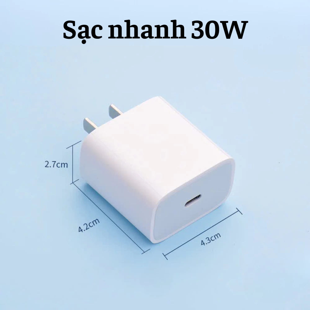 【lP Bộ sạc nhanh PD30W】Củ sạc nhanh+Dây sạc nhanh Light, Dây dài 1m, Dây bện 6 màu, An toàn, Dùng cho lP6 - lP14 pro max